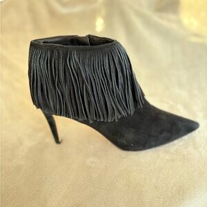Sam Edelman Black Fringe Booties
